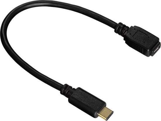 Hama USB-C-naar-Micro-USB-kabel 0,15m