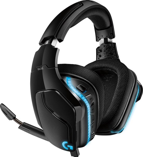 Logitech 635 7.1 Surround Sound LIGHTSYNC Gaming Headset - Zwart