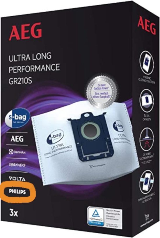Philips S-Bag FC8027/01 Ultra Long Performance (3 stuks)