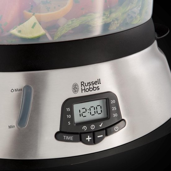 Russell Hobbs MaxiCook 3 Tier Digital Food Steamer 23560-56 - Zwart