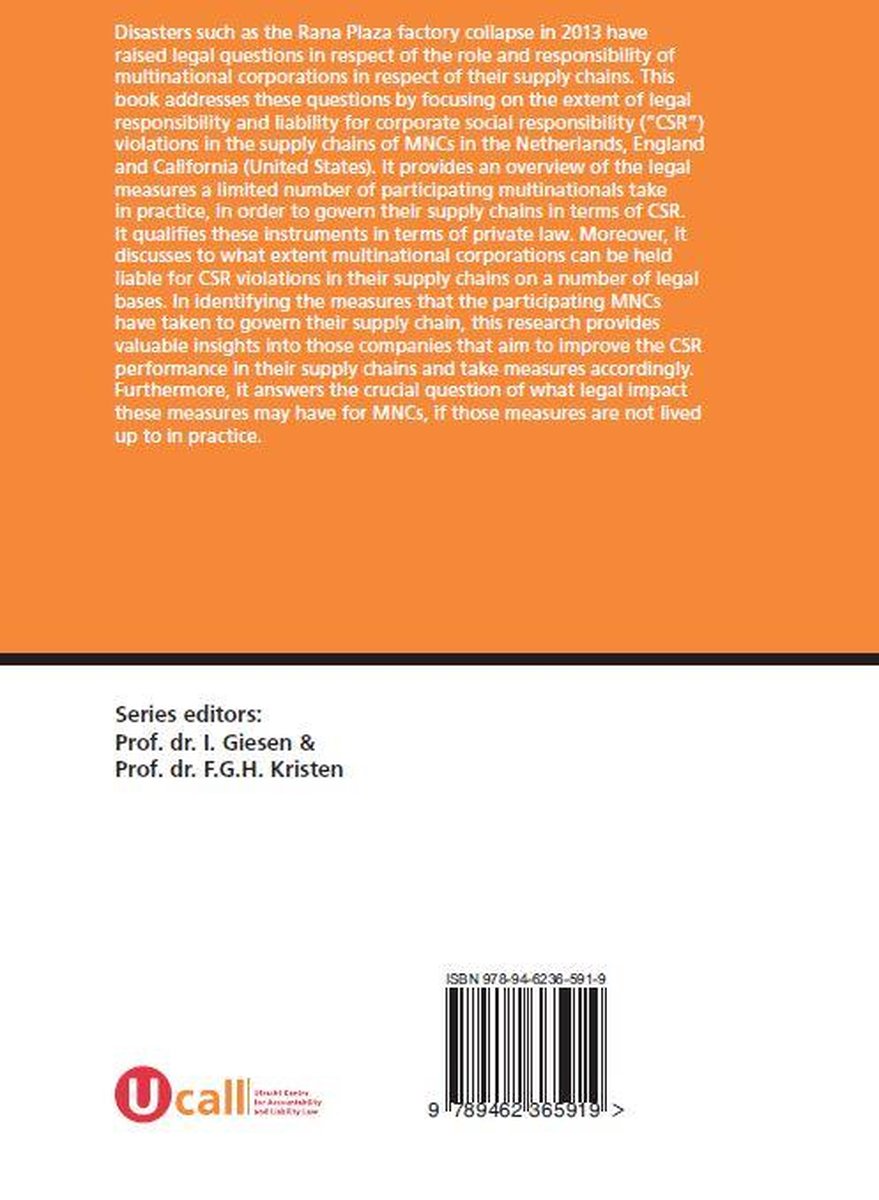 Contractual control in the supply chain