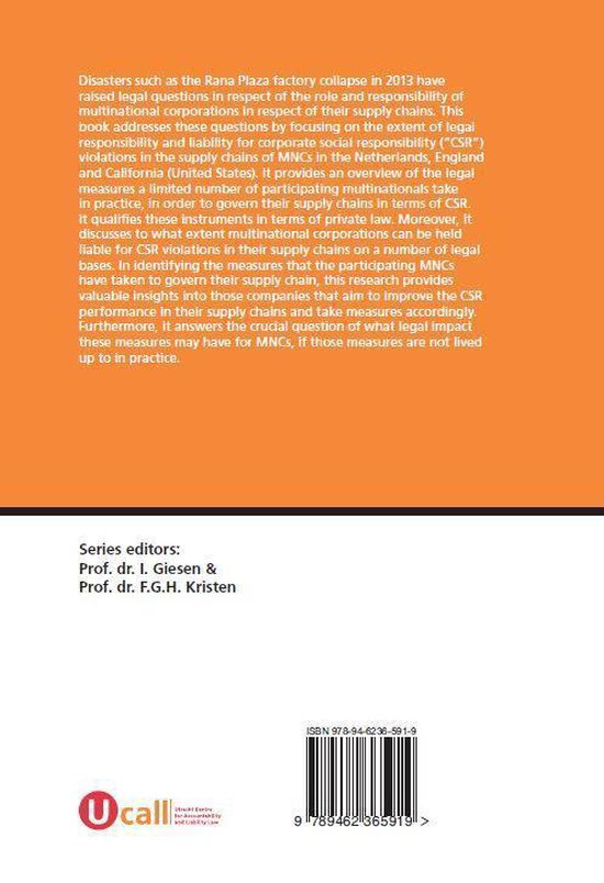 Contractual control in the supply chain