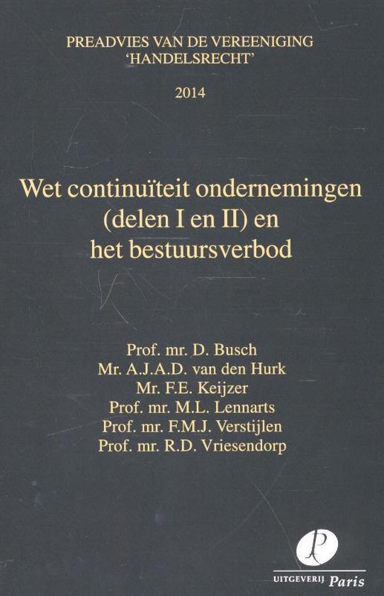 Wet continuïteit ondernemingen en het bestuursverbod