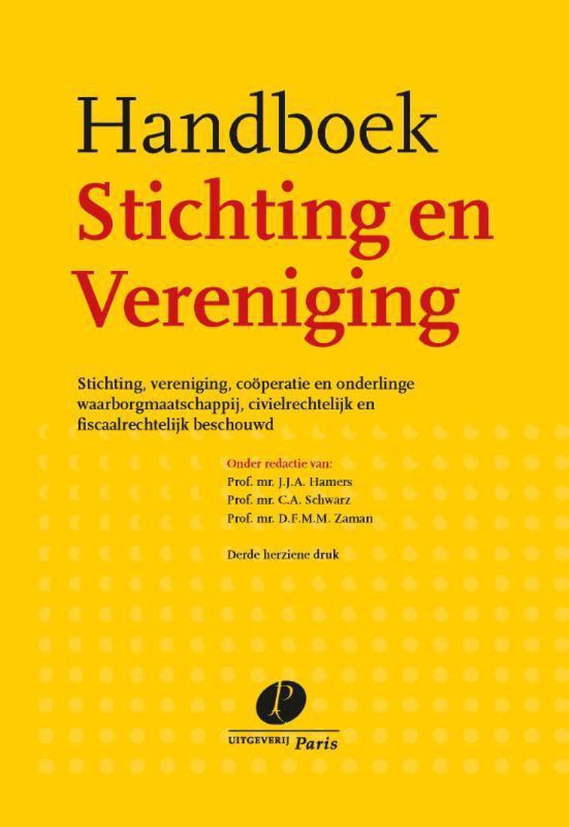 Uitgeverij Paris B.V. Handboek Stichting en Vereniging