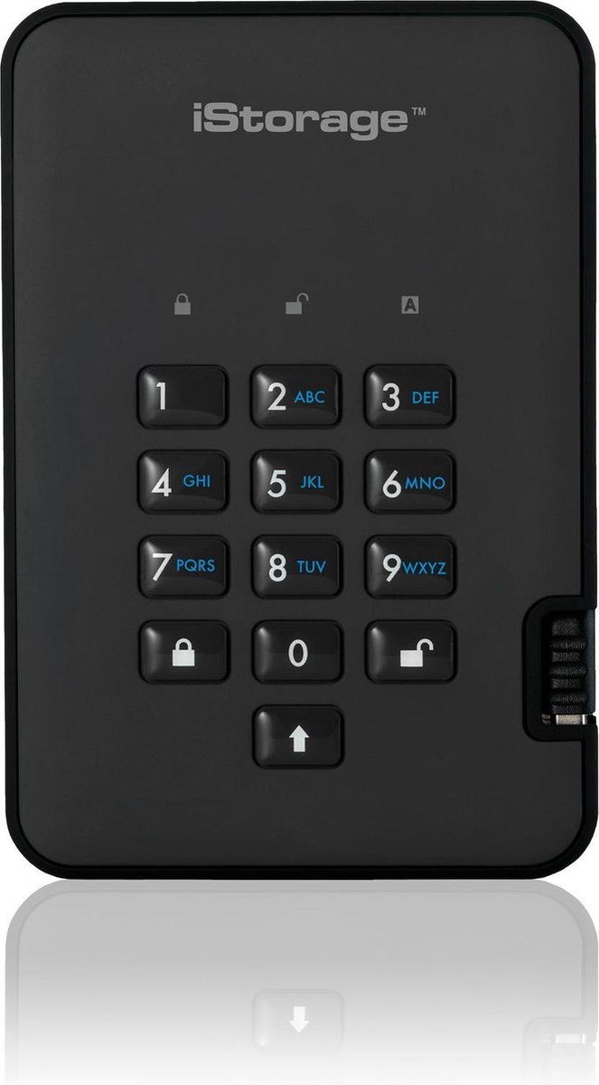 iStorage diskAshur 2 externe harde schijf 5000 GB - Zwart
