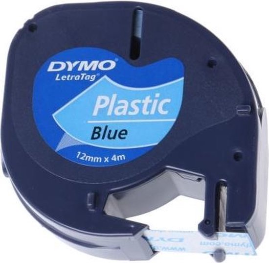 Dymo 12mm LetraTAG Plastic tape - Zwart