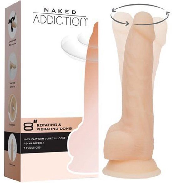 Naked Addiction Realistische draaiende Vibrator - Beige