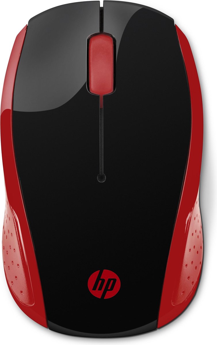 HP 200 muis RF Draadloos Optisch 1000 DPI Ambidextrous - Rood