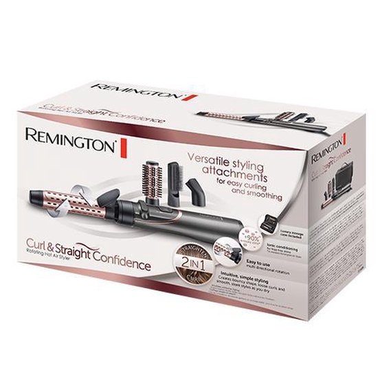 Remington Curl & Straight Confidence Roterende Fohnborstel AS8606 - Zwart