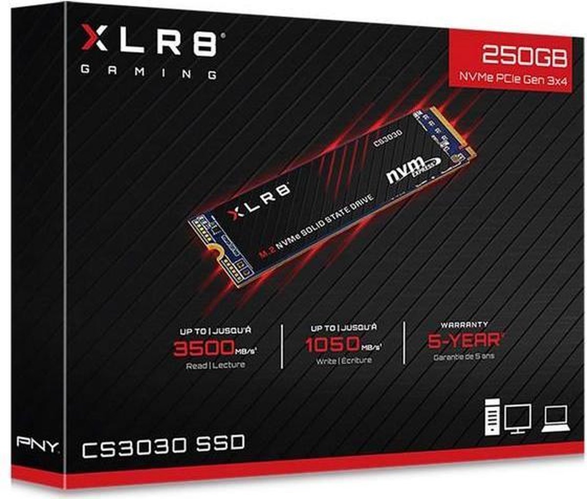 PNY XLR8 CS3030 M.2 250 GB PCI Express 3D TLC NVMe