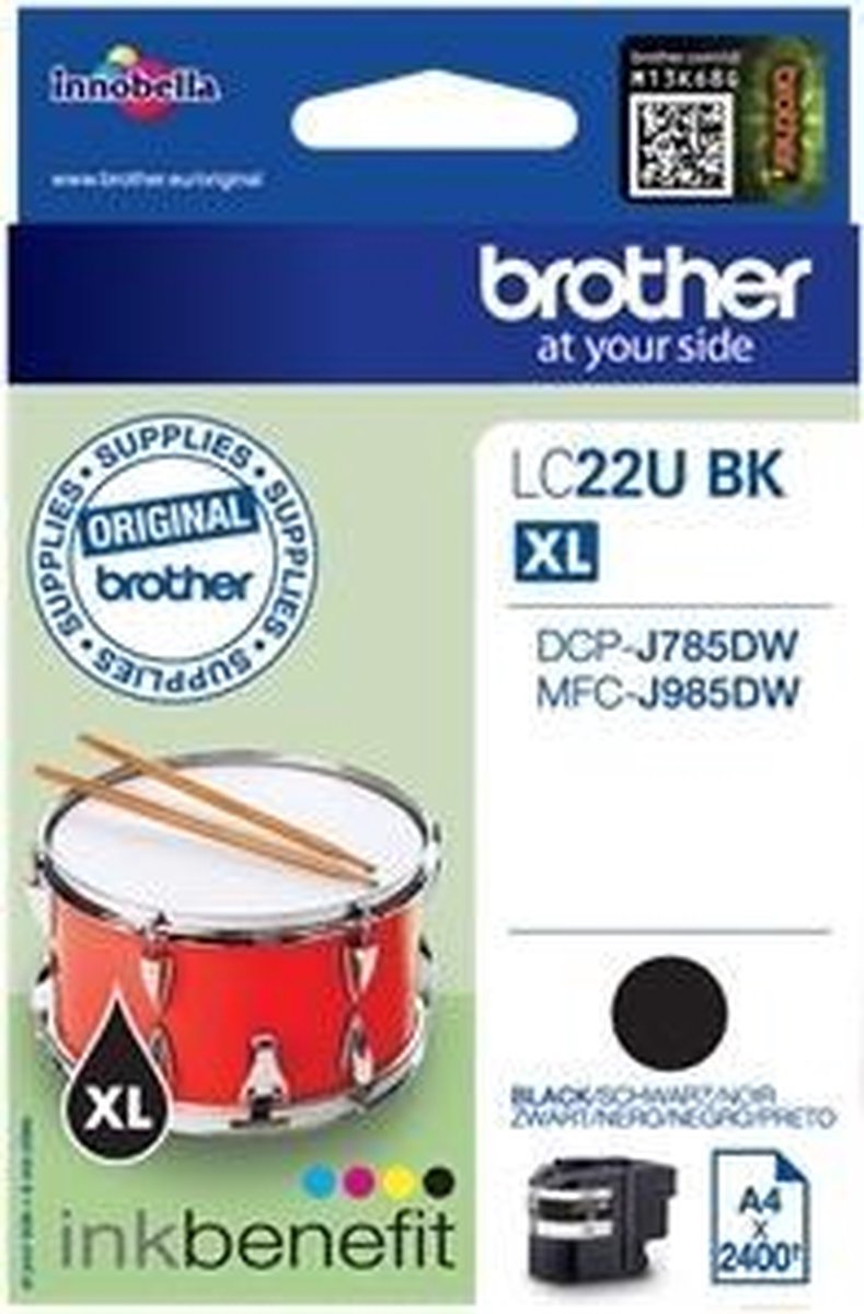 Brother LC-22UBK inktcartridge Origineel - Zwart