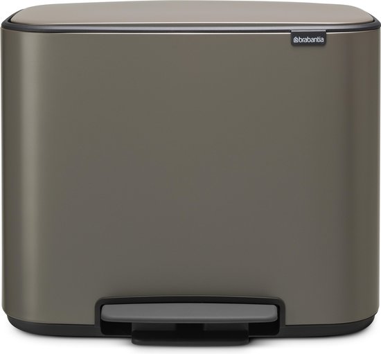 Brabantia Bo pedaalemmer 11 + 23L Platinum - Grijs