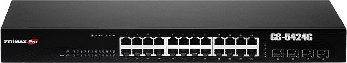 Edimax GS-5424G netwerk-switch Managed Gigabit Ethernet (10/100/1000) 1U - Zwart