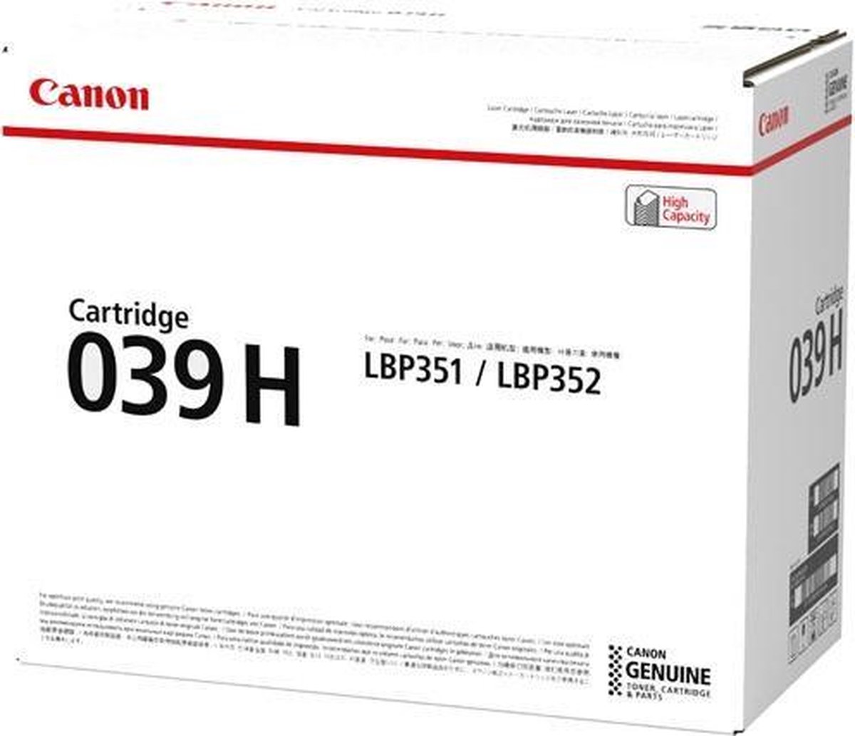 Canon Cartridge Contract CRG 039H Black (0288C002) VE 1 Stck fr LBP312X - Zwart