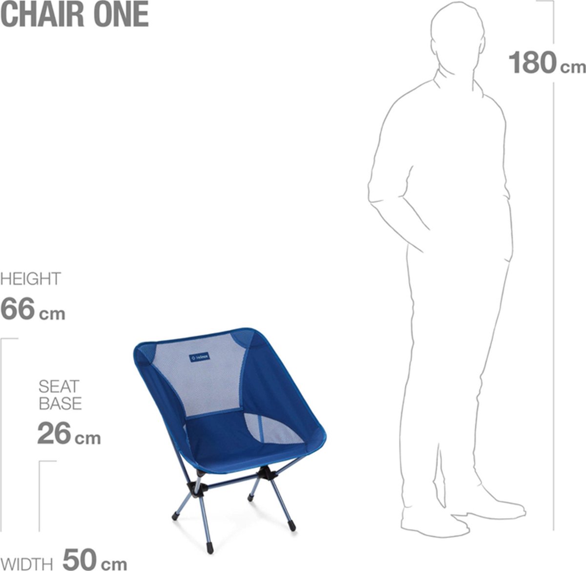 Helinox Chair One Block Lichtgewicht Stoel - - Blauw