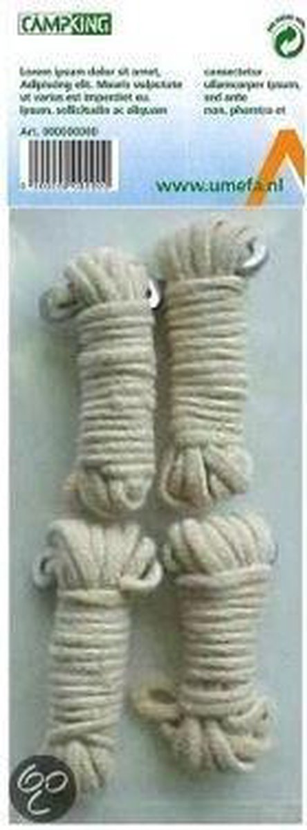 CampKing Katoenen Scheerlijn (4 stuks) - Beige
