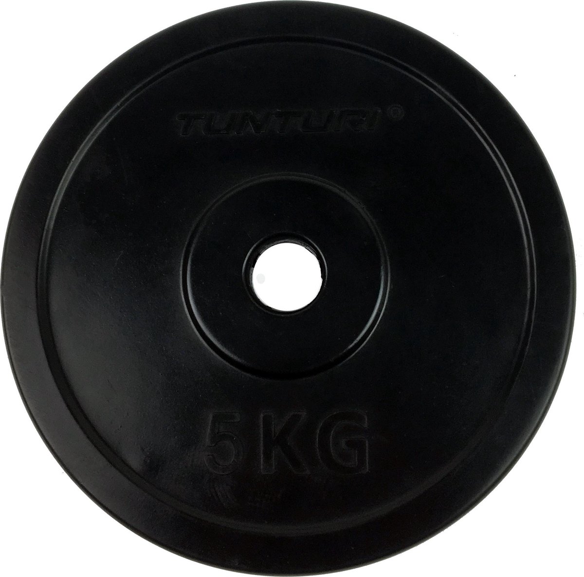 Tunturi Rubberen Halterschijf - 30 Mm - 5 Kg - Negro