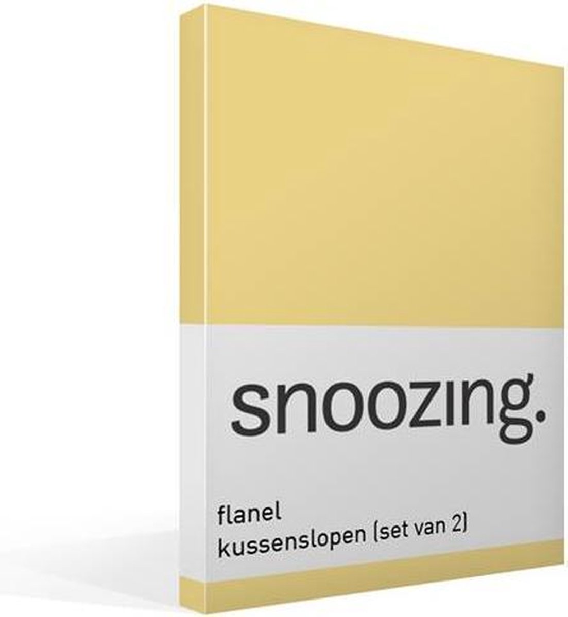 Snoozing Flanel Kussenslopen (Set Van 2) - 100% Geruwde Flanel-katoen - 60x70 Cm - Standaardmaat - - Geel