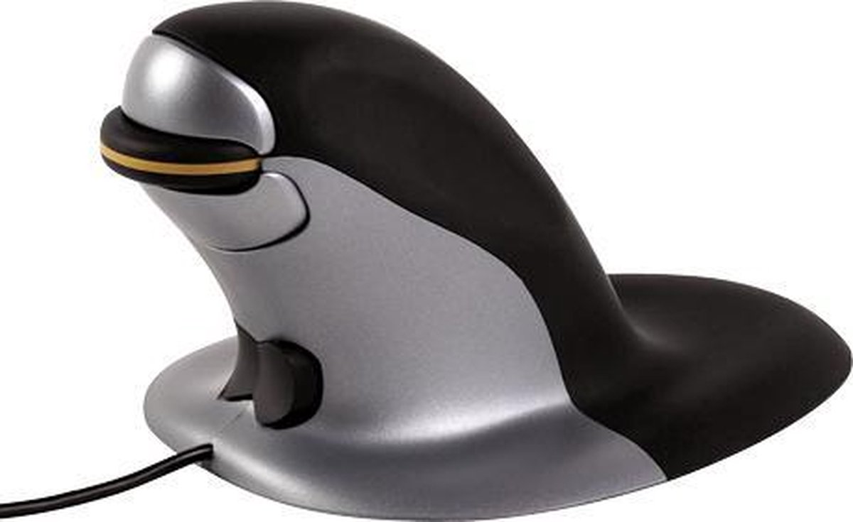 Fellowes ergonomische muis Penguin, kabel, medium, zwart met grijs