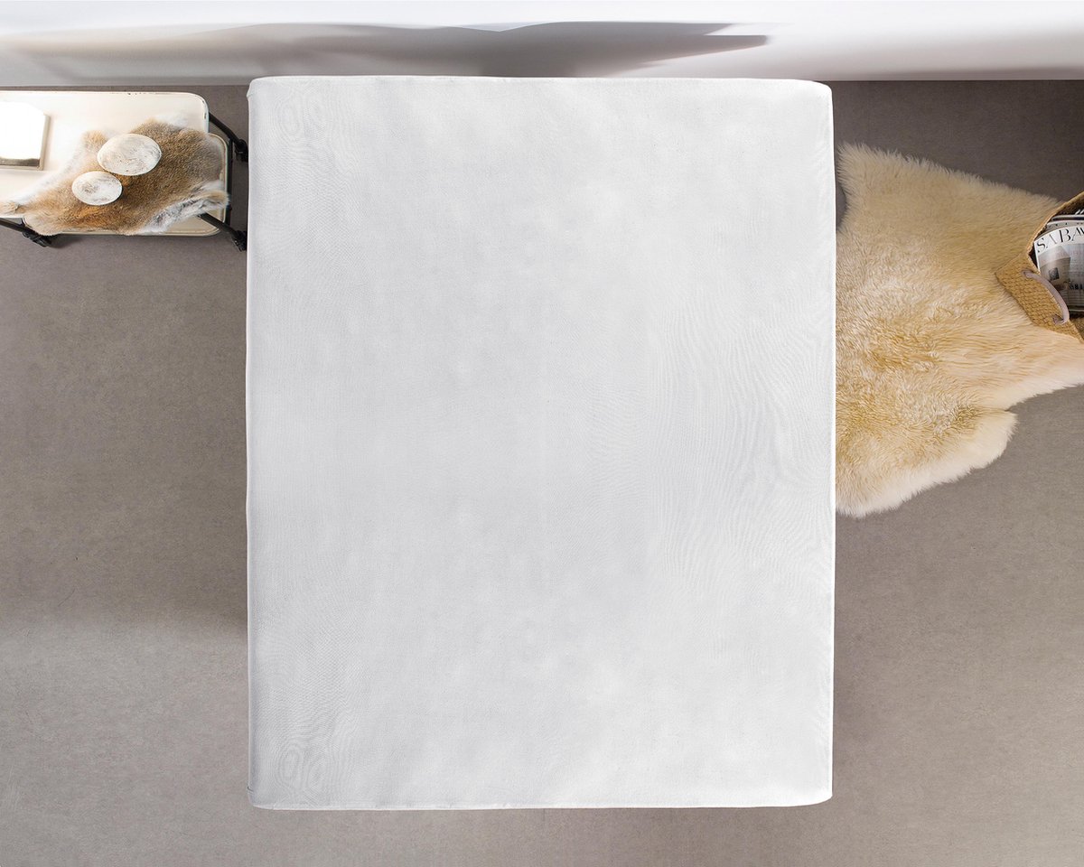 Home Care Jersey Topper Hoeslaken White - 2-persoons (140 Cm) - - Wit