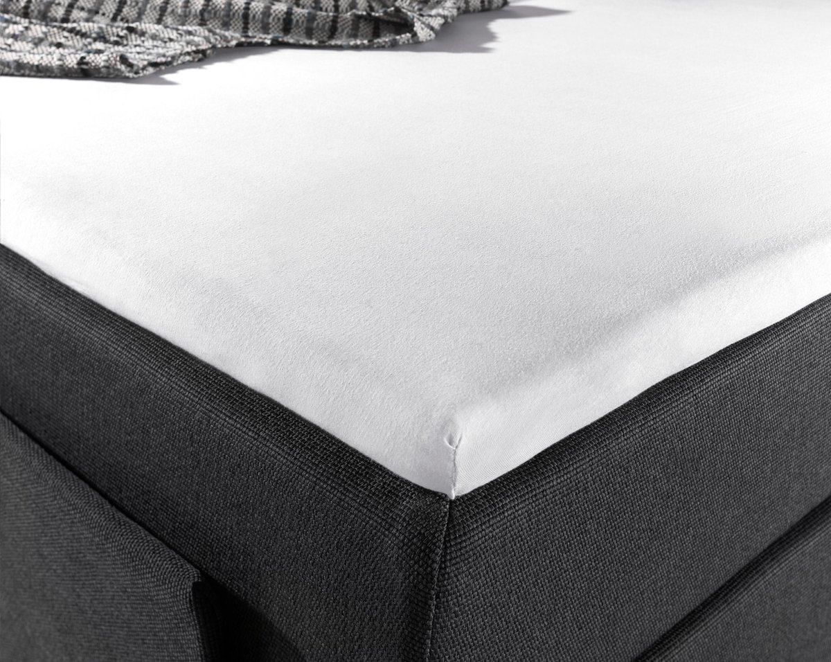 Home Care Jersey Topper Hoeslaken White - 2-persoons (140 Cm) - - Wit