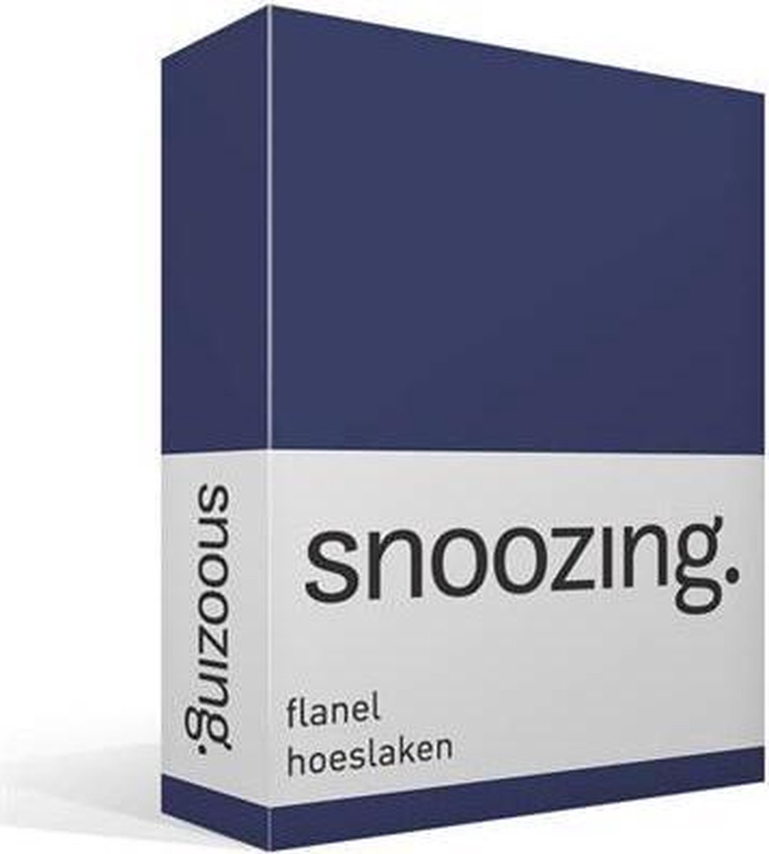 Snoozing Flanel Hoeslaken - 100% Geruwde Flanel-katoen - 2-persoons (120x200 Cm) - Navy - Blauw