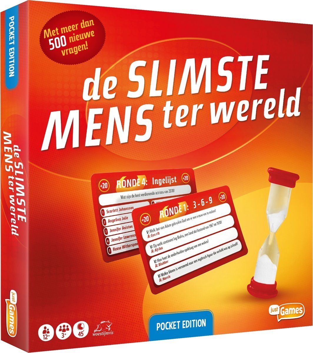Just Games De Slimste Mens Ter Wereld Reiseditie - Rood