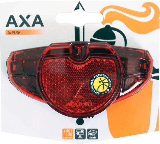 AXA Achterlicht Spark Rkf Led Batterij Rood - Zwart