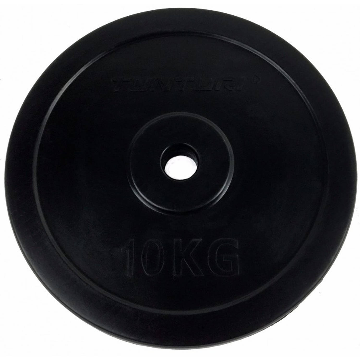 Tunturi Rubberen Halterschijf - 30 Mm - 10 Kg - Negro