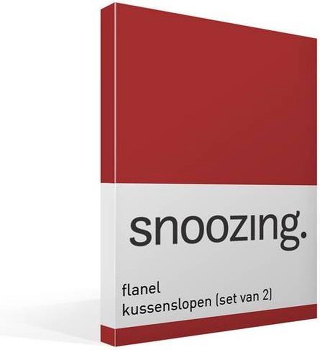 Snoozing Flanel Kussenslopen (Set Van 2) - 100% Geruwde Flanel-katoen - 60x70 Cm - Standaardmaat - - Rood