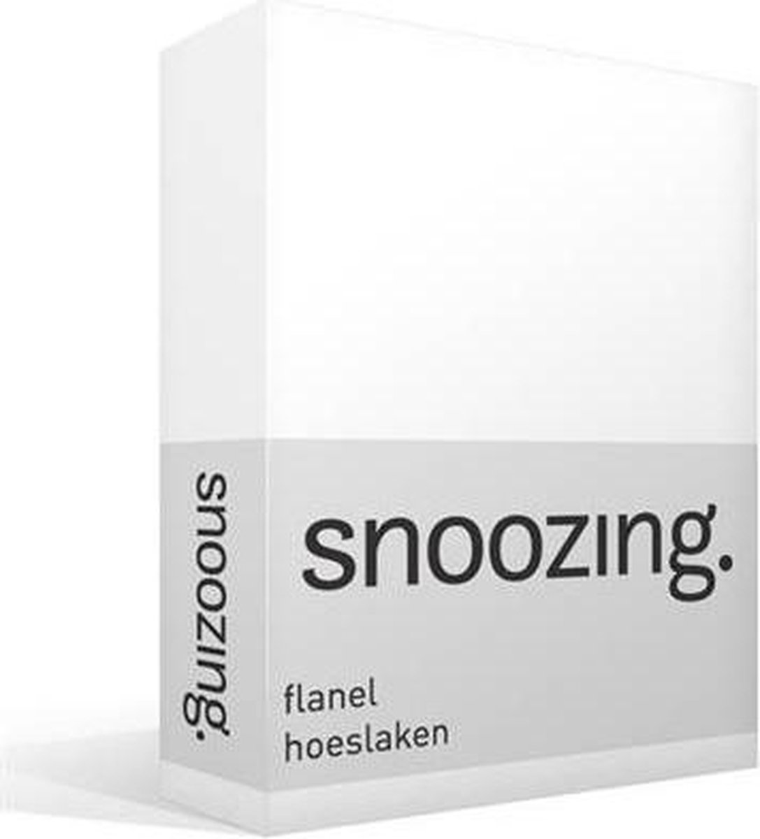 Snoozing Flanel Hoeslaken - 100% Geruwde Flanel-katoen - Lits-jumeaux (180x200 Cm) - - Wit