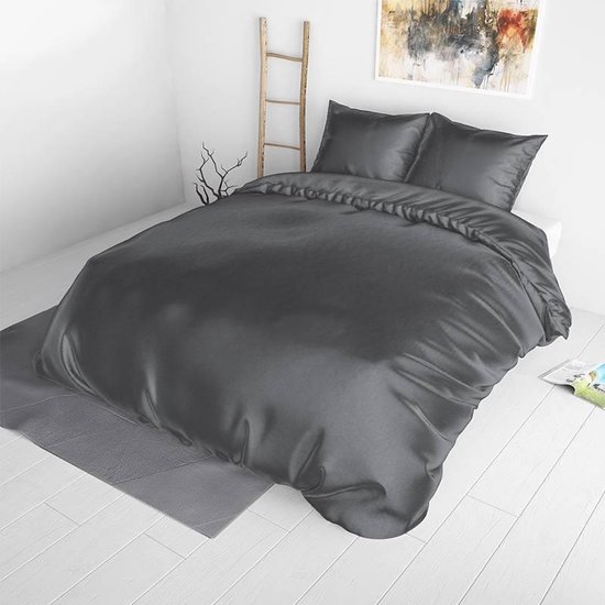 Sleeptime Beauty Skin Care Dekbedovertrek Anthracite - Dekbedovertrek: 1-persoons (140 Cm) - Grijs