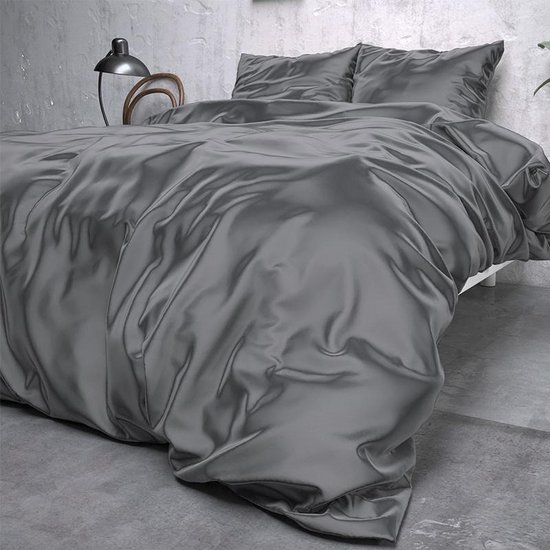 Sleeptime Beauty Skin Care Dekbedovertrek Anthracite - Dekbedovertrek: 1-persoons (140 Cm) - Grijs