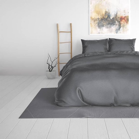 Sleeptime Beauty Skin Care Dekbedovertrek Anthracite - Dekbedovertrek: 1-persoons (140 Cm) - Grijs