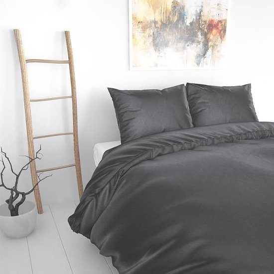 Sleeptime Beauty Skin Care Dekbedovertrek Anthracite - Dekbedovertrek: 1-persoons (140 Cm) - Grijs