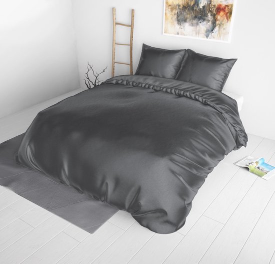 Sleeptime Beauty Skin Care Dekbedovertrek Anthracite - Dekbedovertrek: 1-persoons (140 Cm) - Grijs
