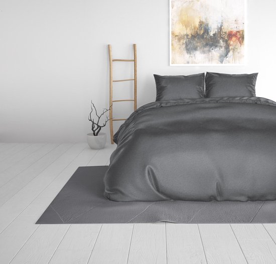 Sleeptime Beauty Skin Care Dekbedovertrek Anthracite - Dekbedovertrek: 1-persoons (140 Cm) - Grijs