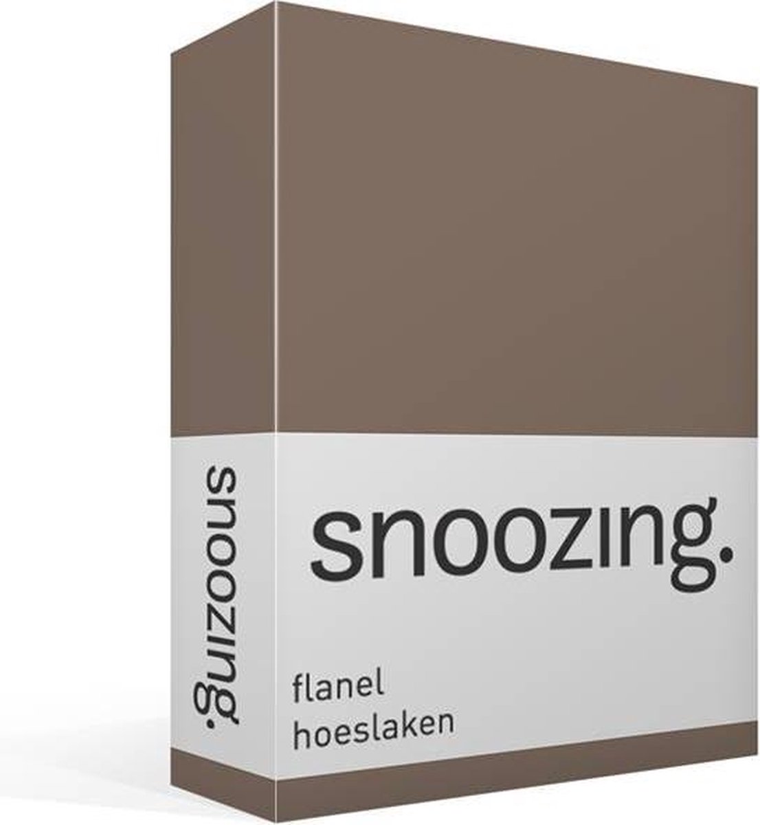Snoozing Flanel Hoeslaken - 100% Geruwde Flanel-katoen - Lits-jumeaux (180x200 Cm) - - Bruin