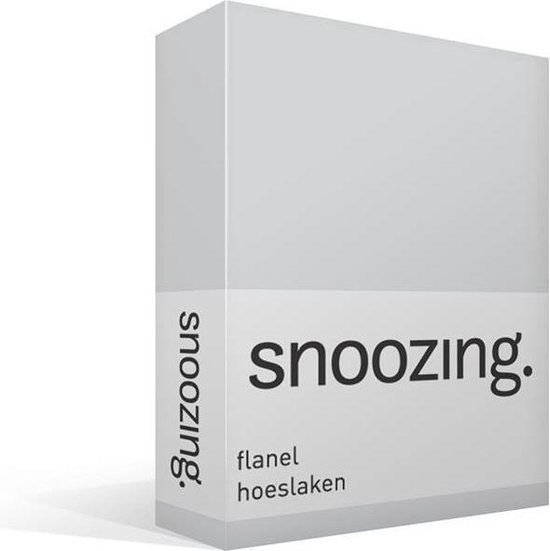 Snoozing Flanel Hoeslaken - 100% Geruwde Flanel-katoen - 2-persoons (120x200 Cm) - - Grijs