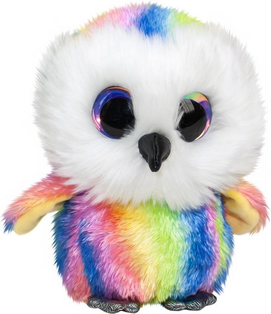 Lumo Stars Knuffeldier Owl Stripe - Big - Roze