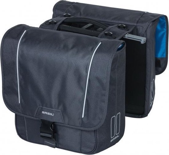 Basil Dubbele Fietstas Sport Design Mik 32 Liter Antraciet - 17788 - Grijs