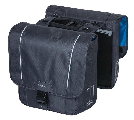 Basil Dubbele Fietstas Sport Design Mik 32 Liter Antraciet - 17788 - Grijs