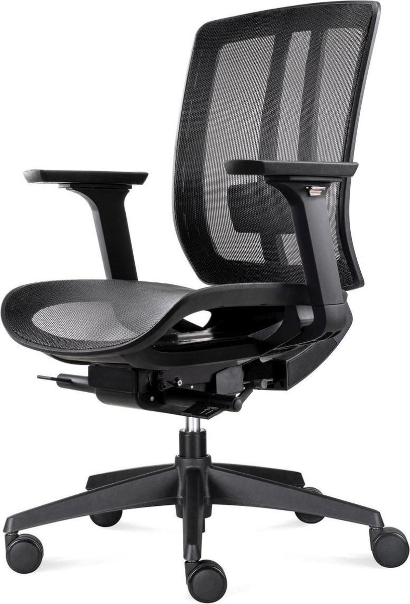 24Designs Alpha Synchro-4 Ergonomische Bureaustoel En1335 - Onderstel - Zwart