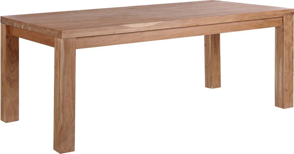 Beliani Tesa Eettafel Acaciahout 90 X 180 Cm - Bruin