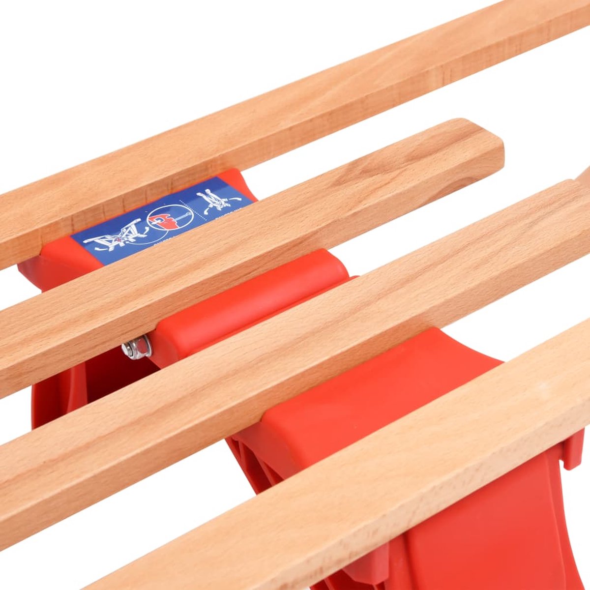 Vidaxl Sneeuwslee Met Rugleuning Inklapbaar 110 Cm Hout - Rood