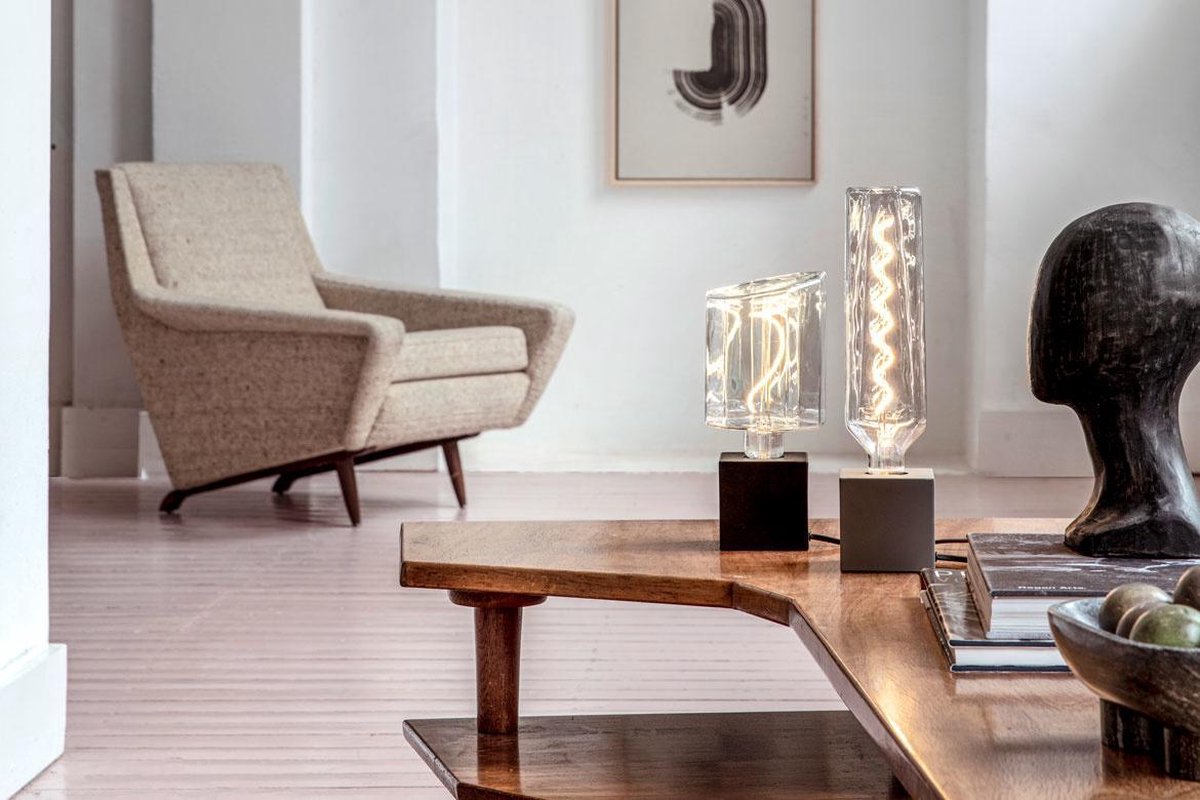 Calex - Led Tafellamp - Tafelverlichting - Raho - E27 Fitting - Vierkant - Beton - Kunststof - Grijs