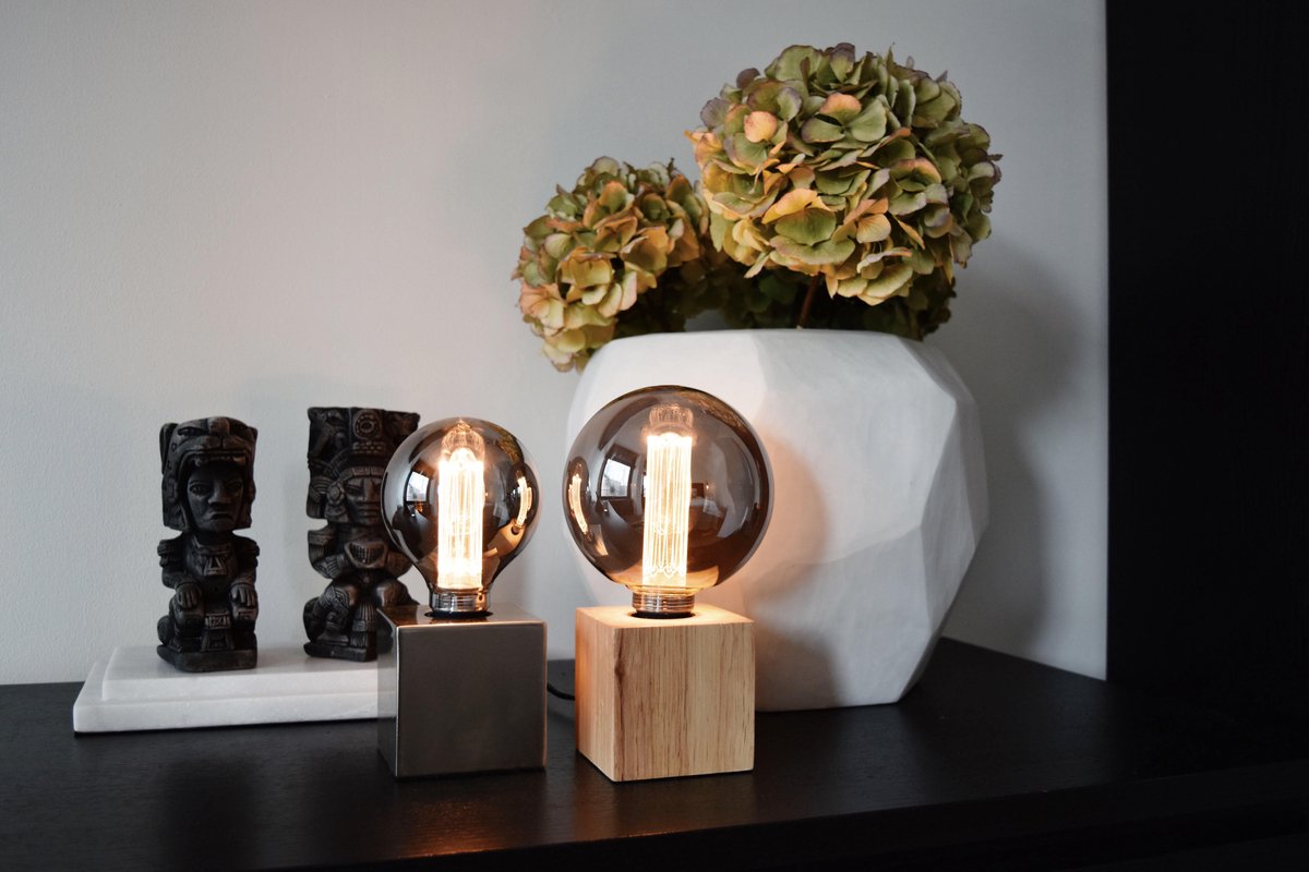 Calex - Led Tafellamp - Tafelverlichting - Raho - E27 Fitting - Vierkant - Mat - Aluminium - Silver