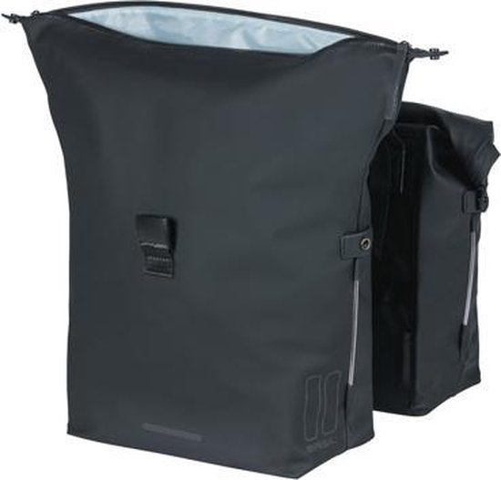 Basil Fietstas Dubbel Soho Nordlicht 41 Liter Polyester - Zwart