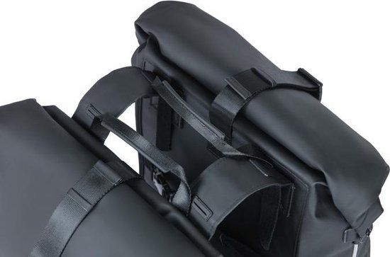 Basil Fietstas Dubbel Soho Nordlicht 41 Liter Polyester - Zwart
