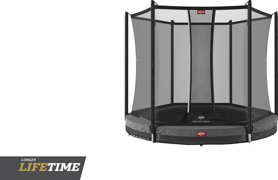 Trampoline - Favorit Inground (Incl. Veiligheidsnet) - 200 Cm - - Grijs